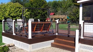 Invisible DIY Hog Wire Railings for a GREAT deck view! Lattice and Fascia (100% DONE!)