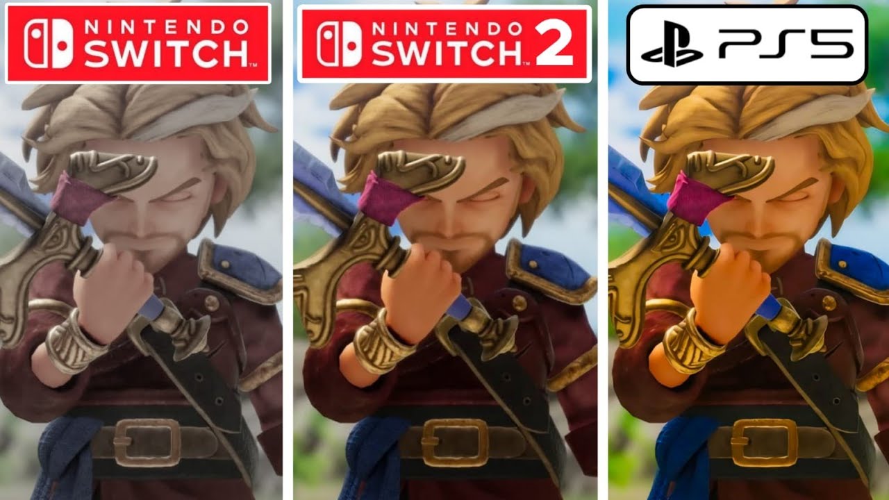 Dragon Quest 7 Reimagined PS5 vs Nintendo Switch vs Nintendo Switch 2 Graphics Comparison