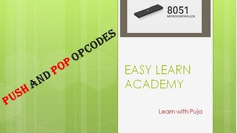 PUSH AND POP INSTRUCTION