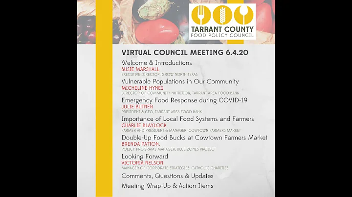 Tarrant County Food Policy Council - June 2020 Gen...