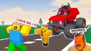 ROBLOX A Dusty Trip Funny Moments Part 2 (MEMES) 🚐 | driving a MONSTER TRUCK in a dusty trip