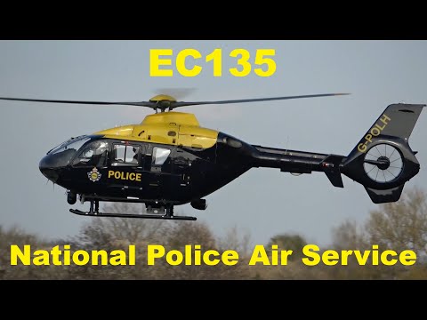 Air Police EC135 helicopter landing G-POLH