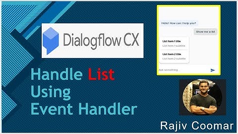 Handle List Using Event Handler in Dialogflow CX Messenger