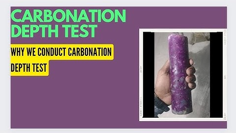 Carbonation depth test| to assess durability and long term performance of concrete