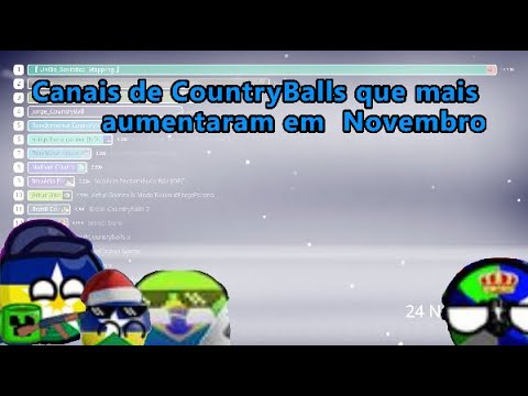 Canais de CountryBalls que mais aumentaram em Novembro