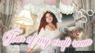 tour of my shabby chic craft room 𐙚⋆°｡⋆♡