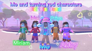 Me & Turning red characters did this trend! 🌟😳😝🤩 || Roblox