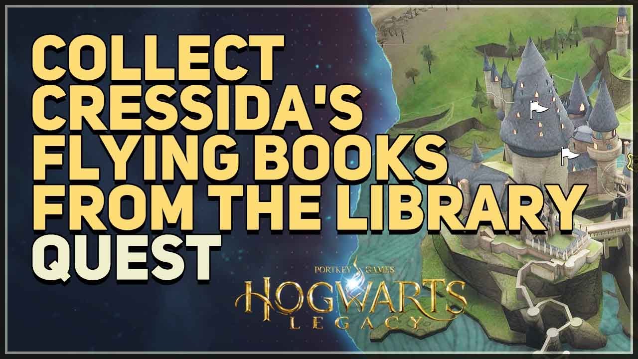 Collect Cressida's flying books from the library Hogwarts Legacy YouTube