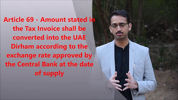 VAT in UAE -  Invoice related provisions   - Part X   - CA Pritam Mahure