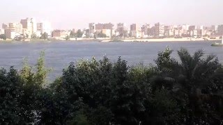 منظر النيل في سوهاج من شرفتي في الفندق