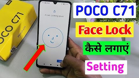Poco c71 me face lock kaise lagaye/how to set face lock in poco c71 mobile me/face lock settings