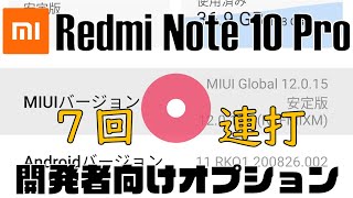 Redmi Note 10 Pro で開発者向けオプションを試してみる
