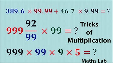 Multiplication of 999 by any number orally short trick I निकालें सिर्फ 5 सेकंड में I Simplification
