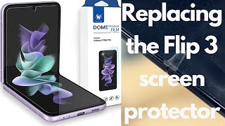 Replacing the screen protector on a Samsung Galaxy Flip 3