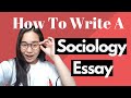 How To Write An AMAZING Sociology Essay *FULL BREAKDOWN* | University of Bath #BelongAtBath