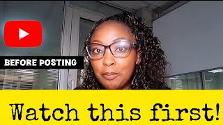 Watch This Before You Post Your  Video. Profile