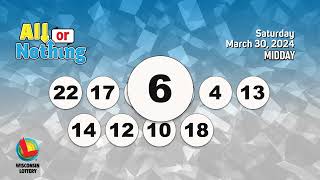 Wisconsin Lottery Midday Draw 03/30/2024