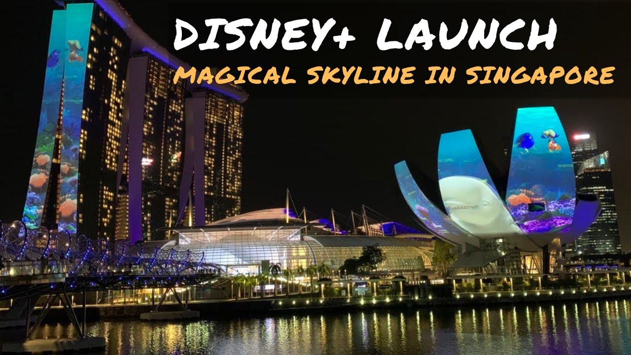 Disney Singapore Launch Event Disney Plus Projection Marina Bay Sands A Night Of Disney Youtube