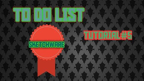 How to make To-Do List in SKETCHWARE | Tutorials#5 |
