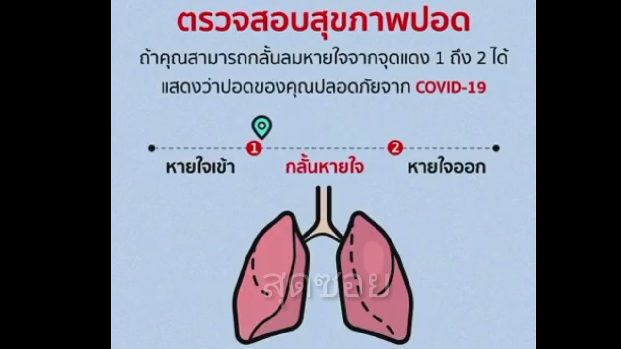 มาตรวจสอบสุขภาพปอดCheck your lungs and oxygen level.
