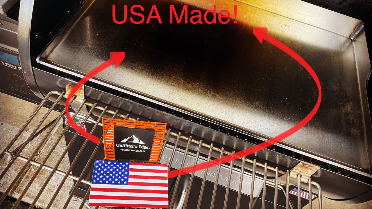 USA Made Thick Steel Griddle For Your Pellet Smoker-Grill! / Outfitters Edge From Minnesota!