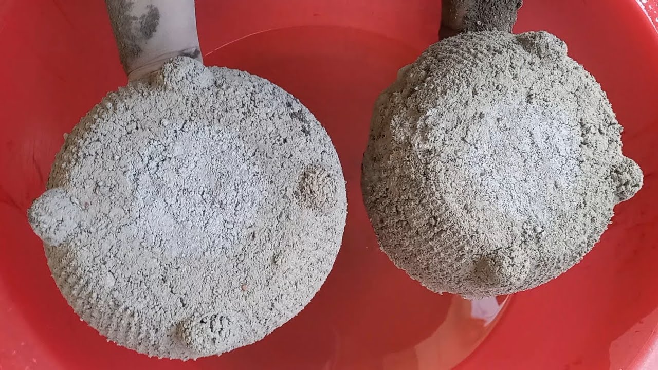 ASMR new crunchy sand cement stone crush crumbling in water | asmr ...