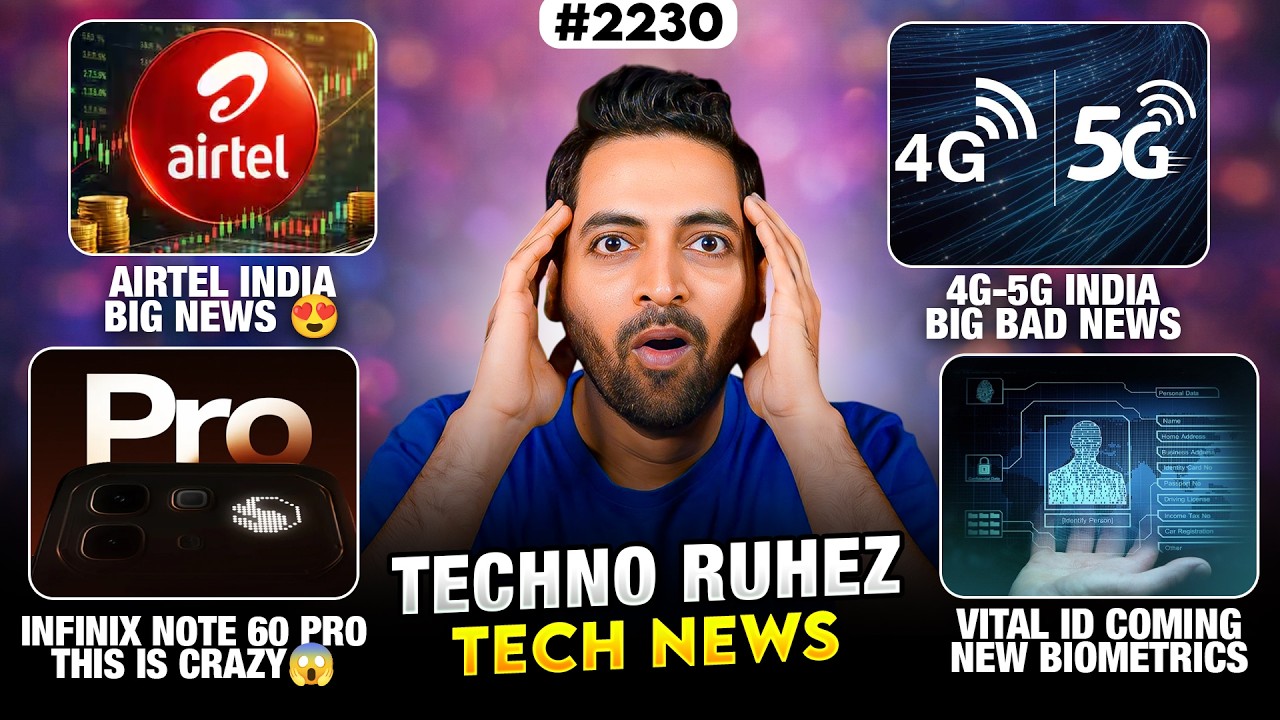 Airtel India Big News😱,4G-5G Bad News,vivo T5 Pro India,Infinix Note 60 Pro India,New Vital ID😍