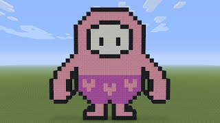 Minecraft Pixel Art - Fall Guys Baby Pink