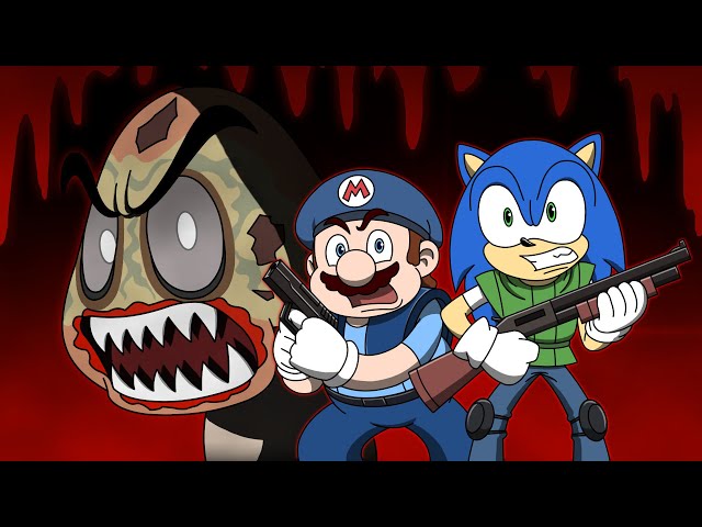 Sonic the Hedgehog & Super Mario in Resident Evil Animation - GAME SHENANIGANS! class=