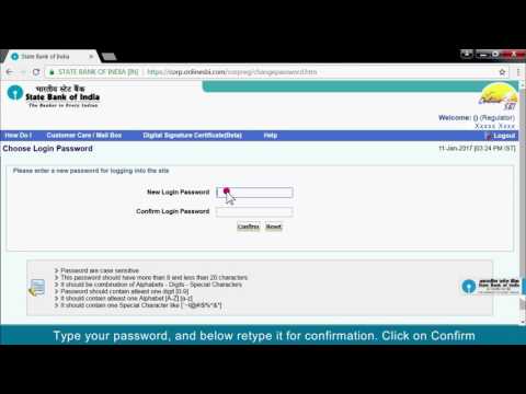 SBI Vistaar: Regulator First Time Login and Change of User ID & Password. (Video Mar 2017)