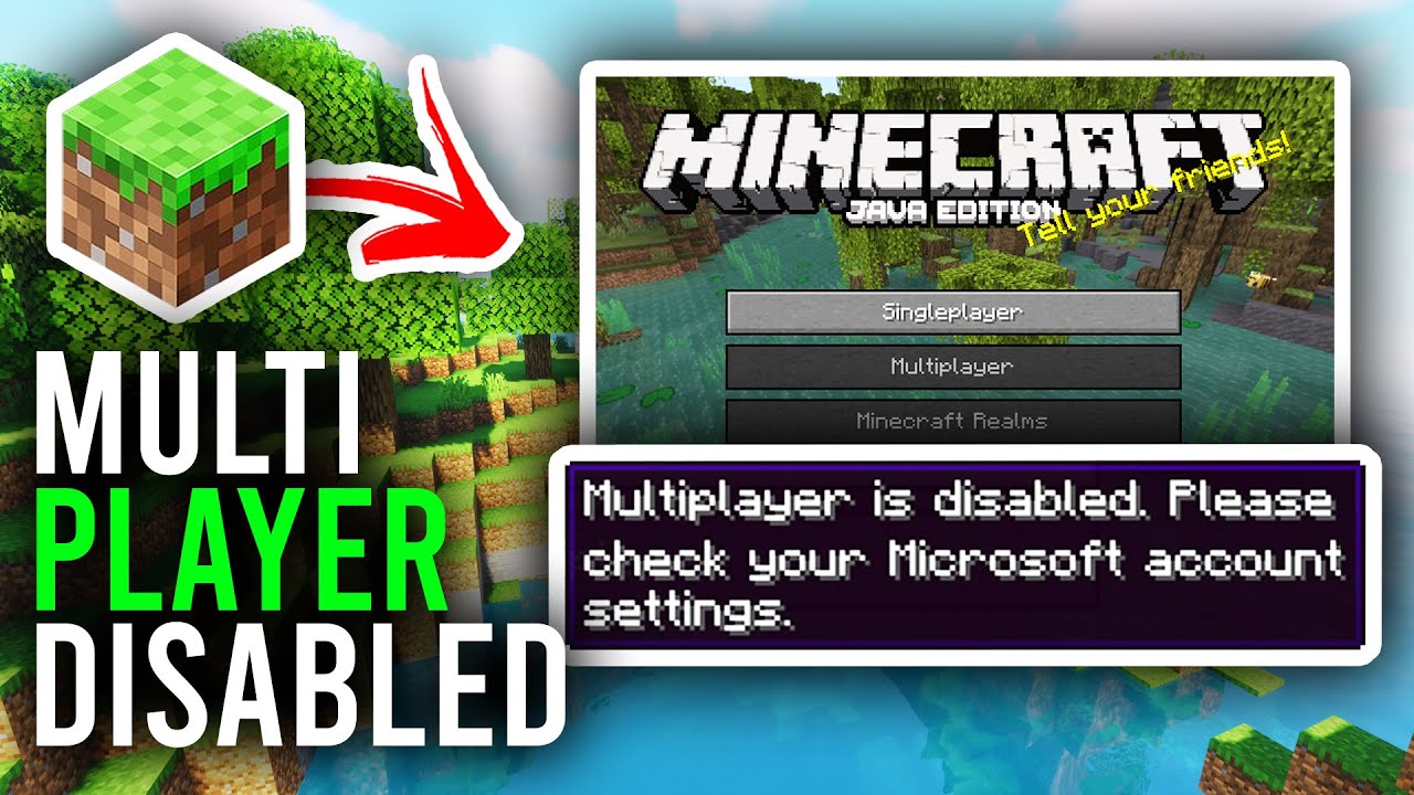 Minecraft: fix for “Multiplayer is disabled. Please check your