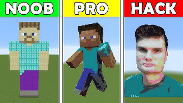 Minecraft NOOB vs PRO vs HACKER PIXELART ✨STEVE✨