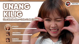 BINI UNANG KILIG Color Coded Lyics + Line Distribution