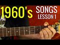 1960's POPULAR ROCK SONGS - Guitar Lesson✅✅🎵