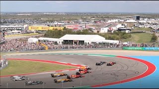 Austin Gp F1 2021 Race Startfirst Lap Turn 1 Grandstand