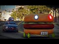 Stolen Burger Car Pursuit!