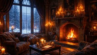 Cozy Winter Ambience❄️ | Medieval Castle with Relaxing Jazz to Study & Read