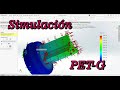 Simulación material PETG (Piezas Industriales) en SOLIDWORKS