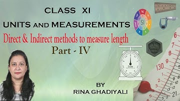 CLASS XI - PHYSICS- CH-2. DIRECT & INDIRECT METHODS TO MEASURE SMALL LENGTH