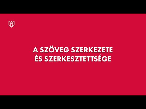 Videó: A Szöveg Felvázolása