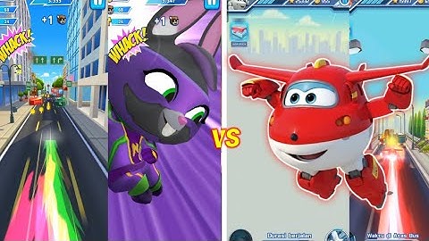 Talking Tom Hero Dash VS Super Wings : Jett Run Gameplay #superwings #talkingtomherodash