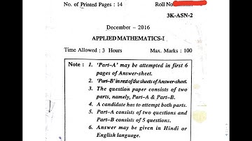 Applied Mathematics 1 Part-2