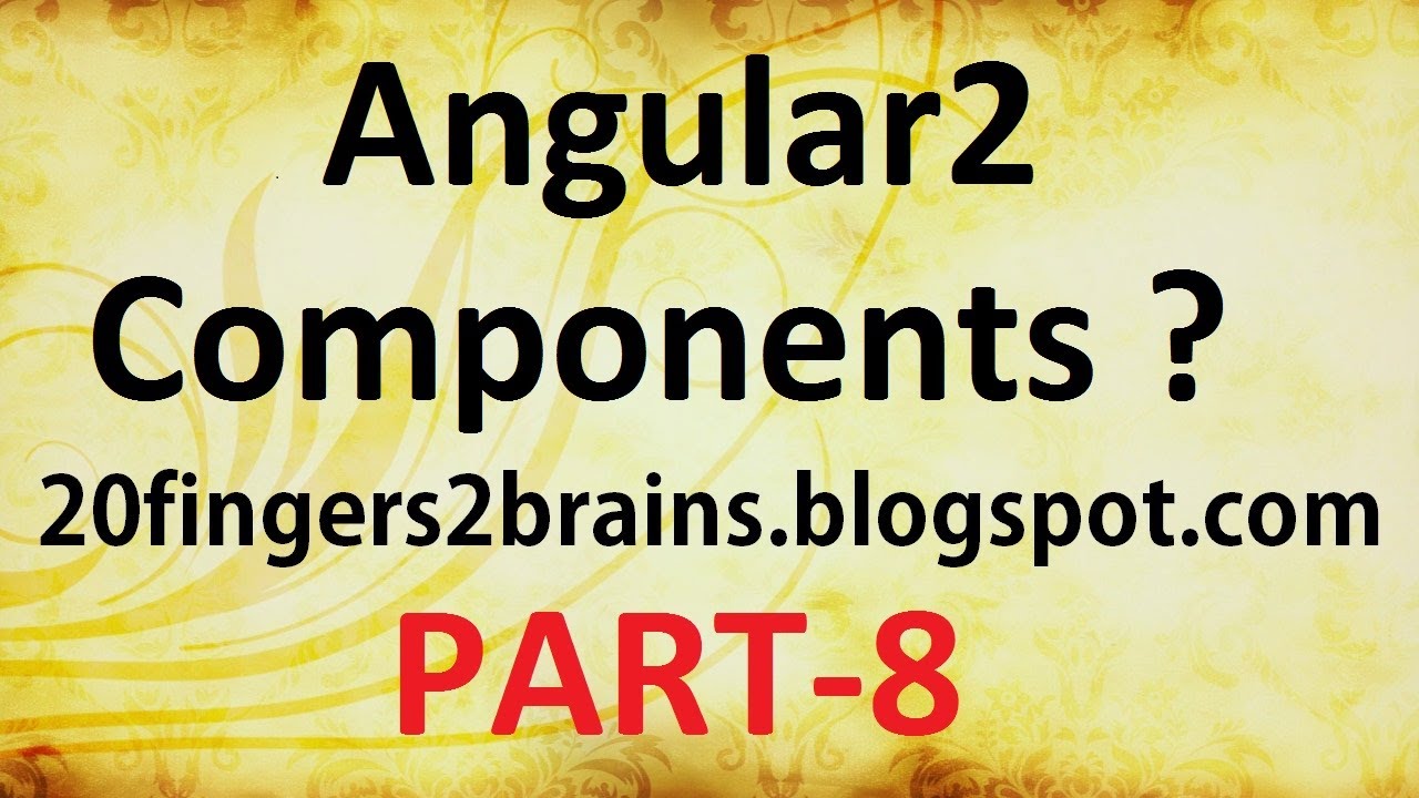Angular 2 - What are Components - YouTube