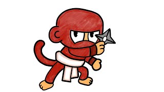 How to Draw Ninja Monkey - Beginner