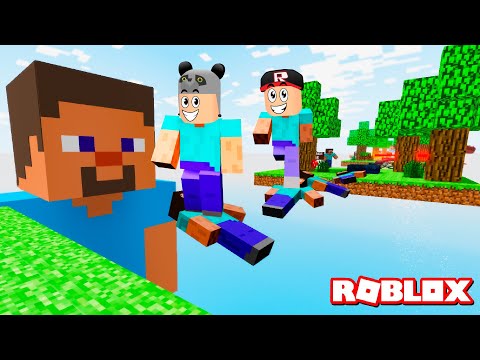 Minecraft Steve Ol ve Parkuru Bitir!! - Panda ile Roblox Escape Minecraft Obby