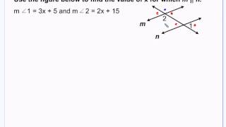 Geometry: Proving lines parallel theorem  10-22-13