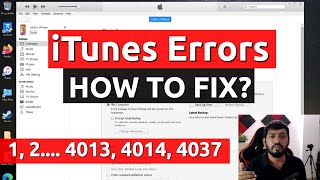 iTunes ERRORS [1,2….4000,4013] HOW TO FIX?