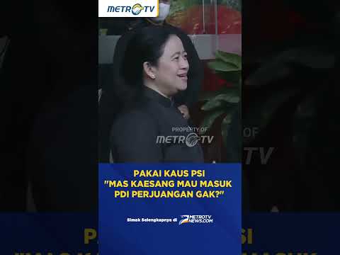 Pakai Kaus PSI, Puan: Mas Kaesang Mau Masuk PDI Perjuangan Gak #shorts