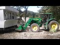 Moving Semen&#39;s trailer with a tractor