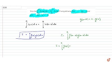 Show that `int_0^a f(x)g(x)dx=2 int_0^a f(x)dx` if f and g defined as `f(x) = f(a-x)` and `g(x) ...